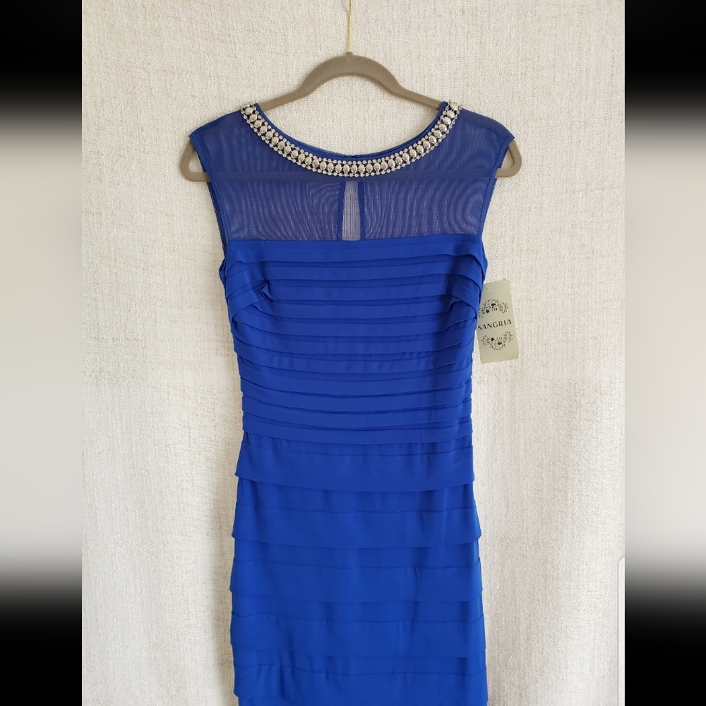 Blue evening dress